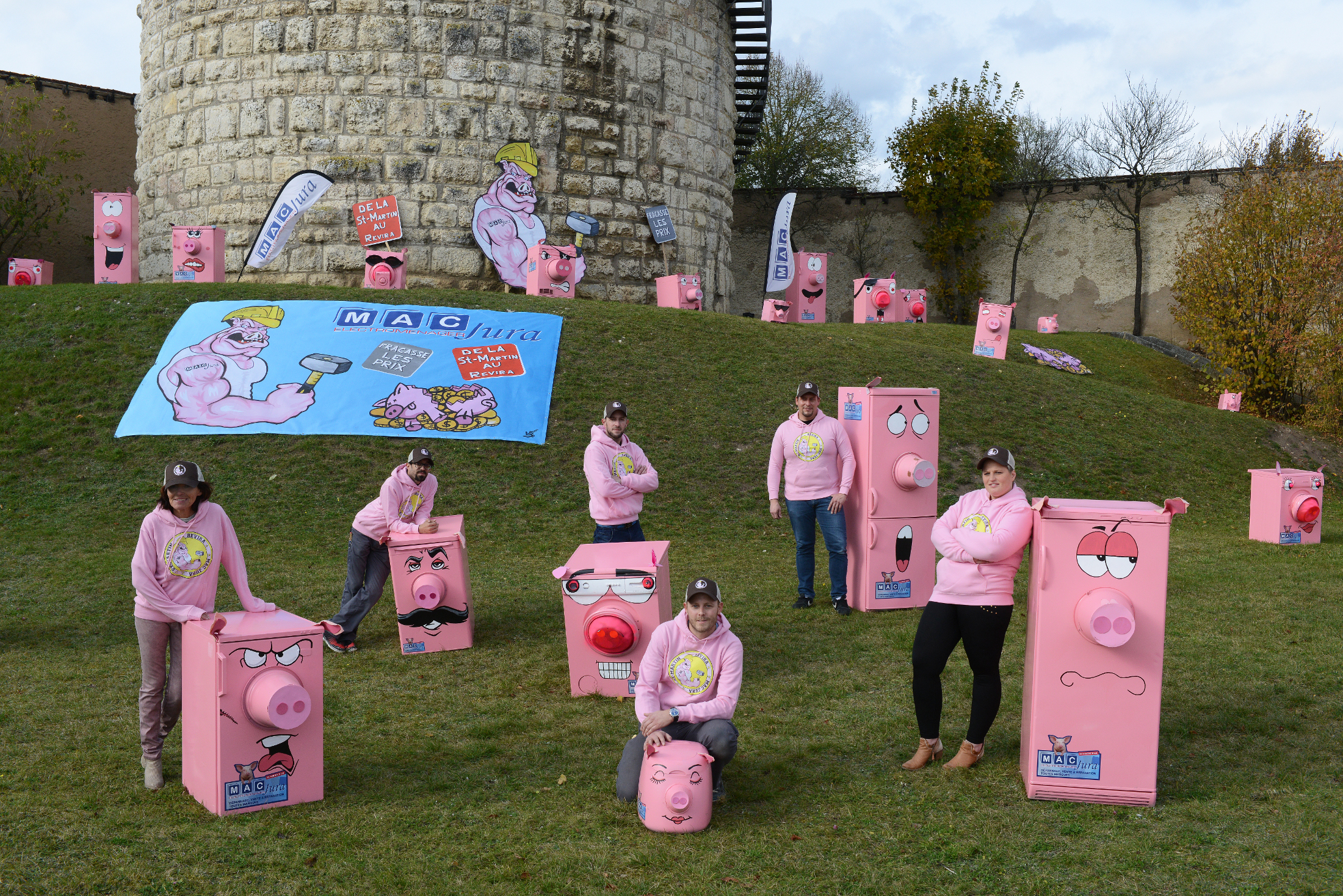 Le staff au château